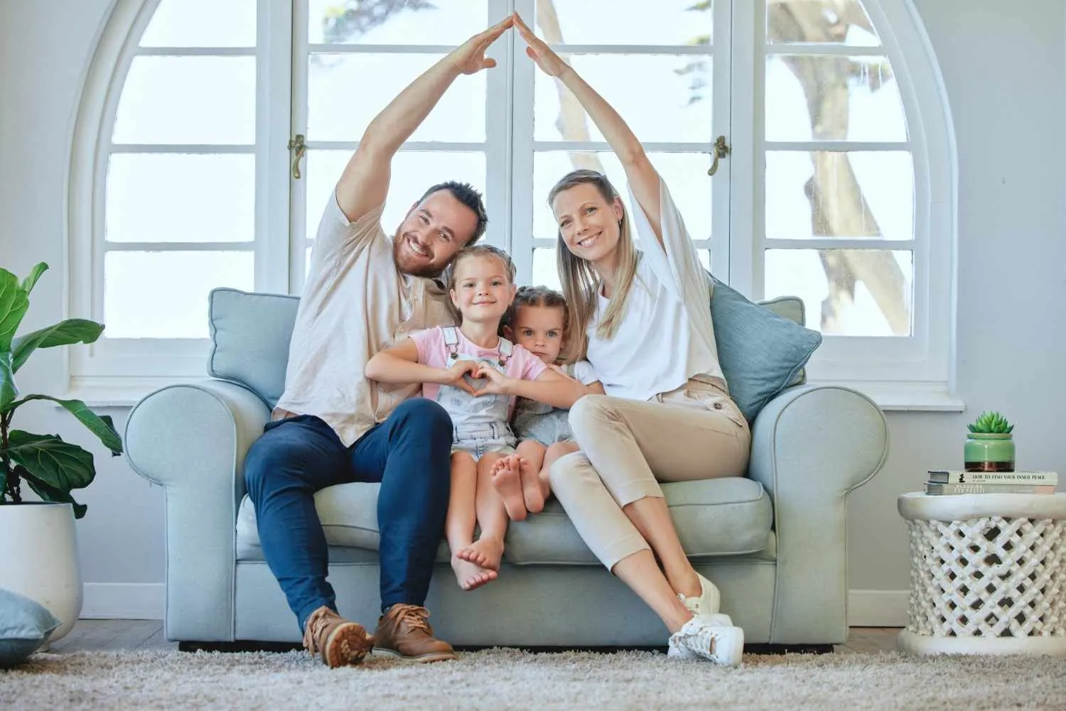 Home insurance documents reviewed at a kitchen table