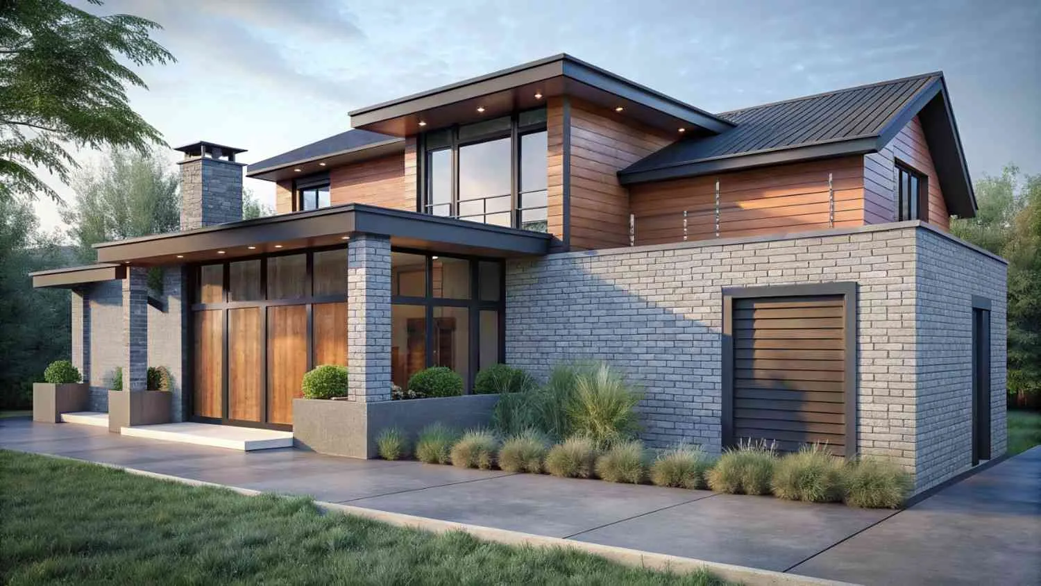 Family house exterior protected by home insurance